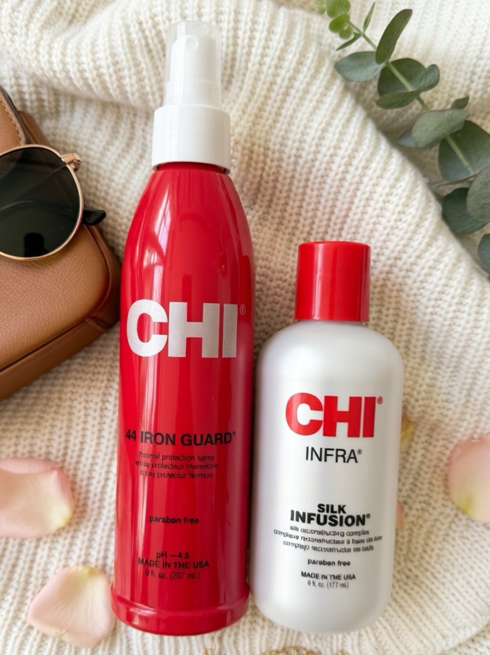 CHI Silk Infusion & Iron Guard Heat Protectant Duo - NEW! Full Size